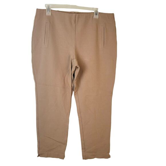 Chico's Pants - Chico's Ankle Pants Women's 2/L Camel Ponte Pull On Classic Old Money Heritage